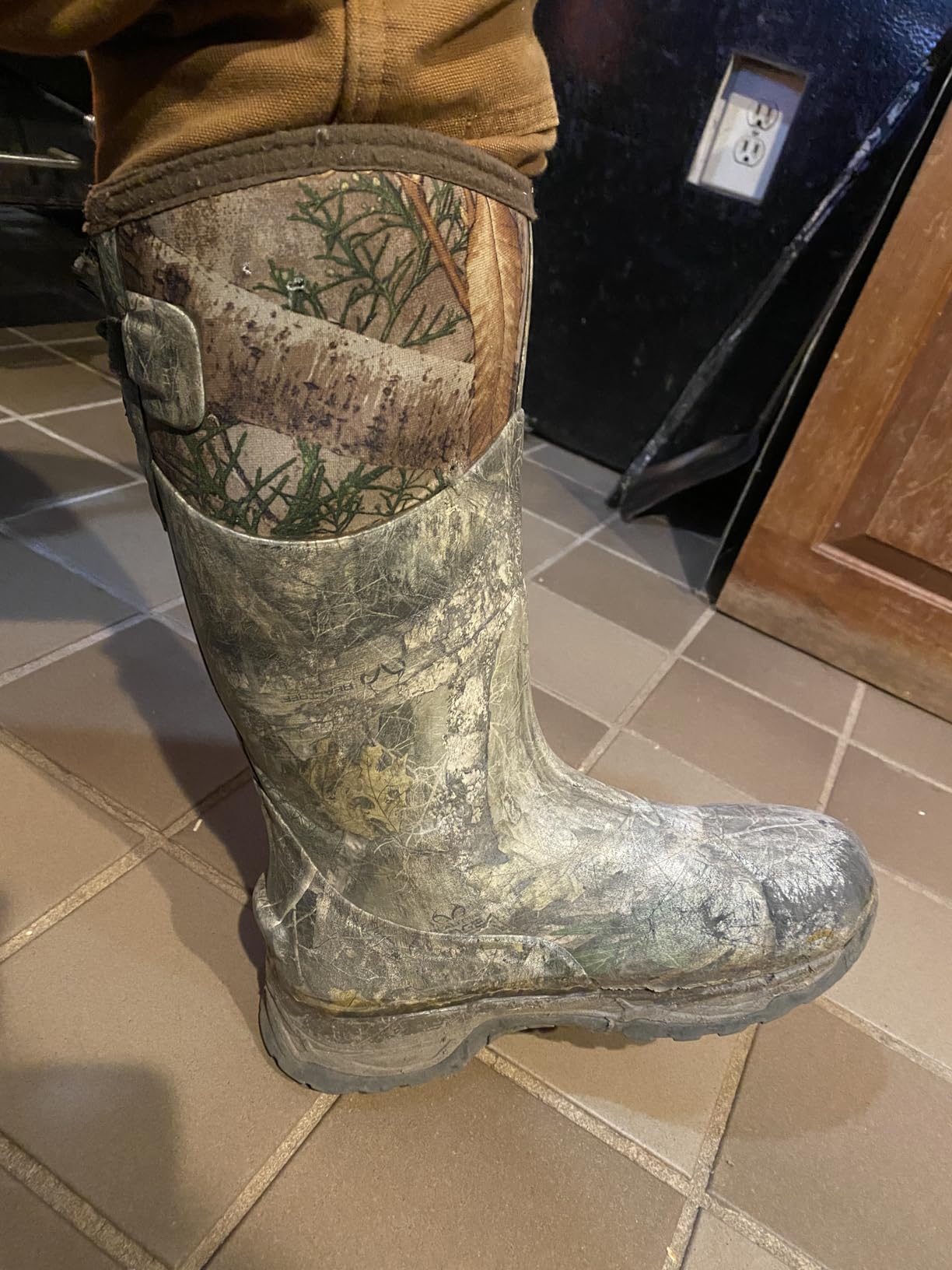 TIDEWE Rubber Hunting Boots, Waterproof Insulated Next Camo G2 Warm Rubber Boots with 7mm Neoprene, Sturdy Outdoor Hunting Boots for Men (800g Insulated & Standard, Size 6-14) customer photo 1