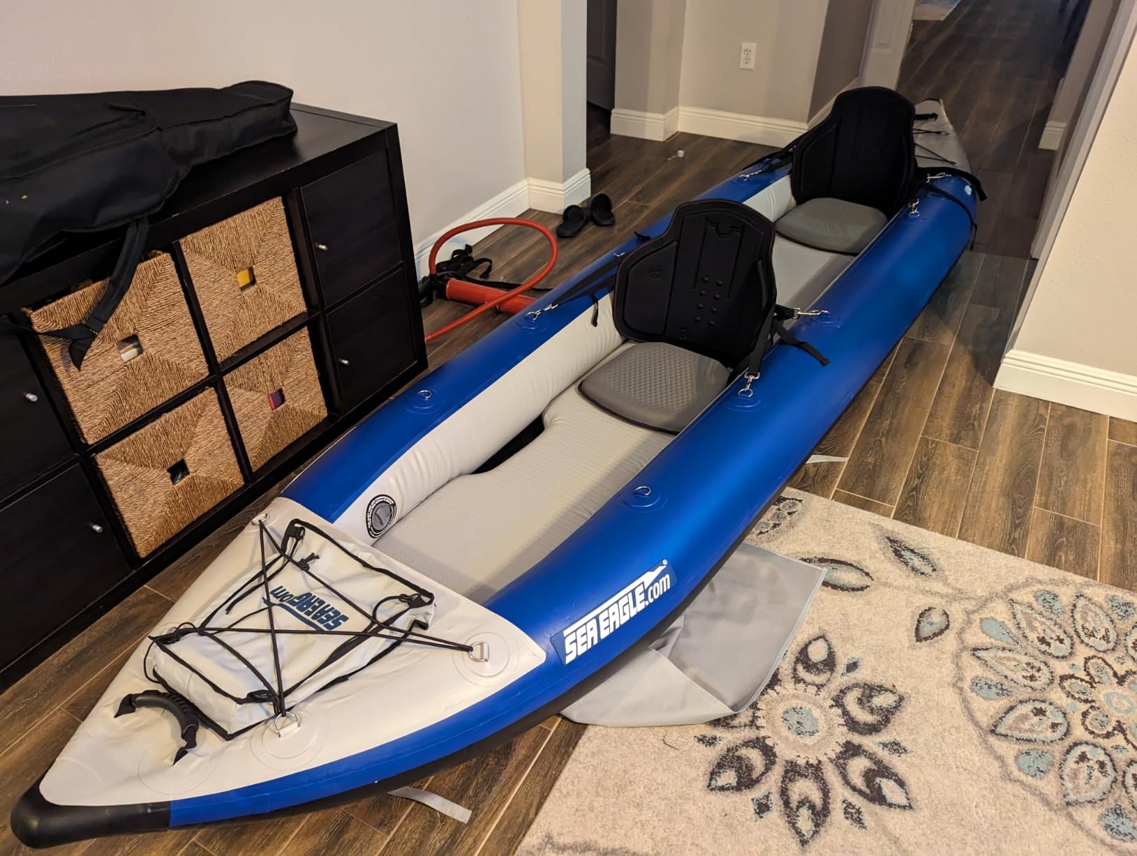 Sea Eagle 420X Explorer Inflatable Kayak- Fishing, Touring, Camping, Exploring & White Watering-Self Bailing, Removable Skeg, Drop Stitch Floor customer photo 2