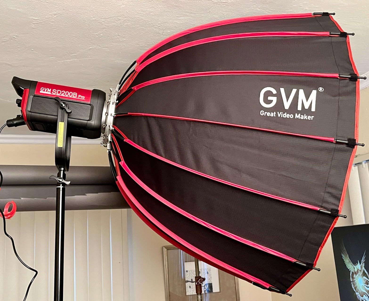 GVM 200W LED Video Light with Softbox, SD200B Photography Lighting Kit with Bluetooth Mesh Network/DMX Control, 2700K-6800K Studio Light Continuous Lighting Kit, 45400lux/1m, 12 Scene Effects customer photo 1