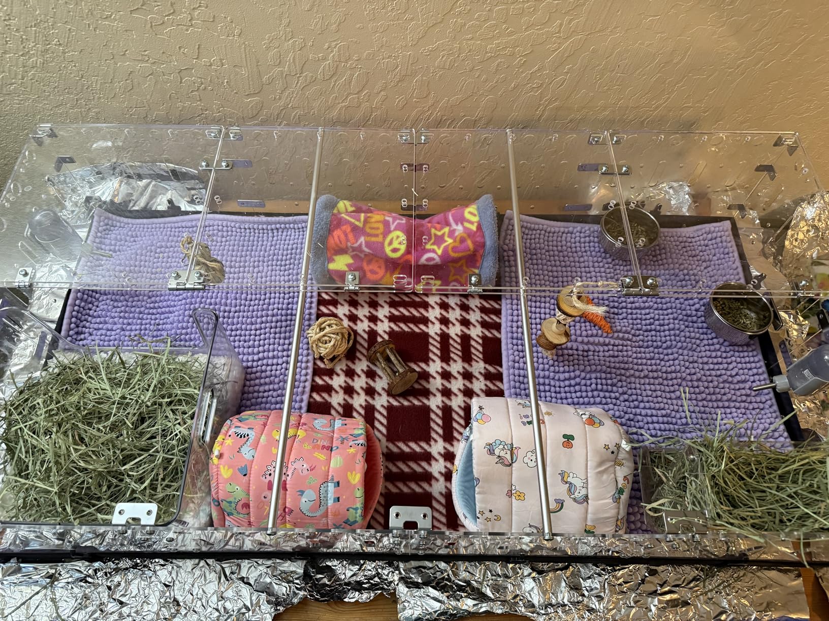 GuineaLoft Model-A Acrylic Guinea Pig Cage - Large 4x2ft Expandable C&C Cage, Works Also for Small Roaming Animals Like Rabbits, Button Quails, Hedgehogs customer photo 2