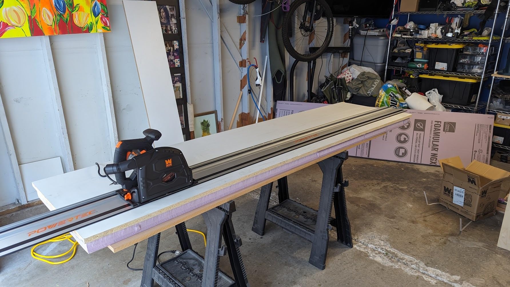 WEN 7.25-Inch Track Saw, Variable Speed (CT1274), Corded Electric customer photo 2