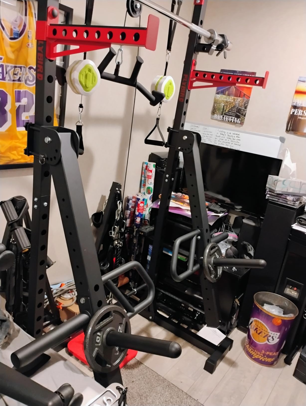 FLYBIRD SR1 Squat Rack with Pull-Up Bar, Adjustable Multi-Functional Power Rack customer photo 1
