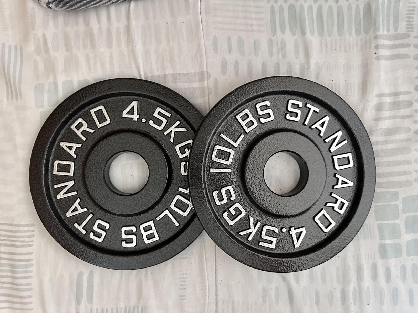 Steel Weight Plates 85LB Set - Olympic 2 inch Center Premium Coating for Olympic Weight Lifting Barbells customer photo 1