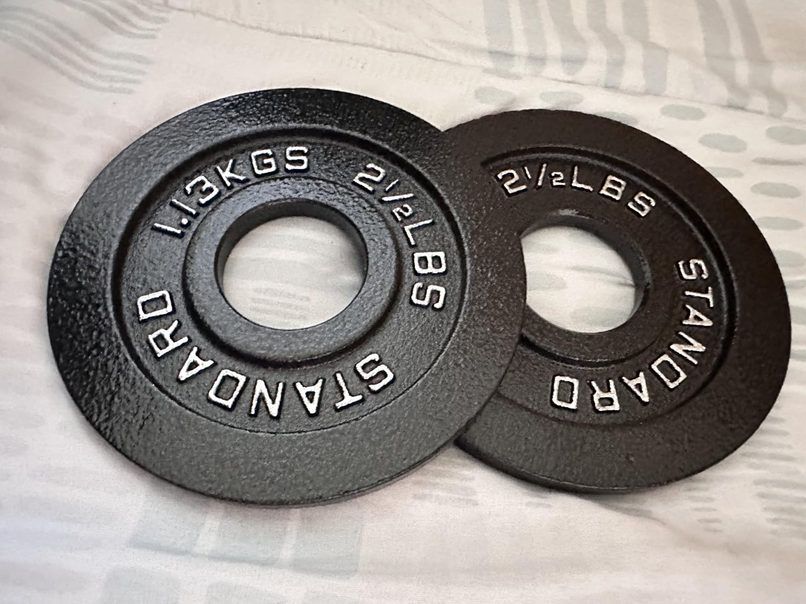 Steel Weight Plates 85LB Set - Olympic 2 inch Center Premium Coating for Olympic Weight Lifting Barbells customer photo 2