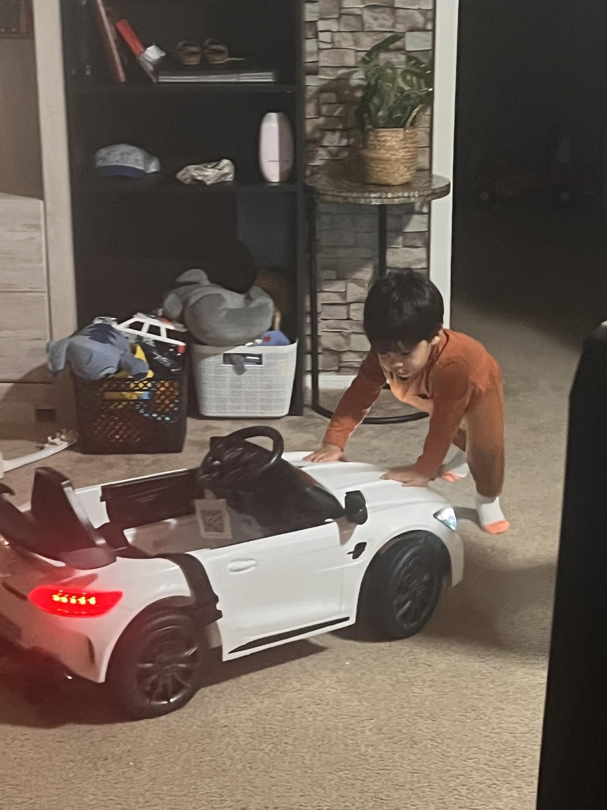 Winado 12V Ride on Car, Licensed Mercedes Benz AMG GTR Battery Powered Electric Vehicle, w/Parent Remote, Wider Seat, LED Lights, Openable Doors, MP3 Player, Smooth Start, 3 Speeds - Black customer photo 2