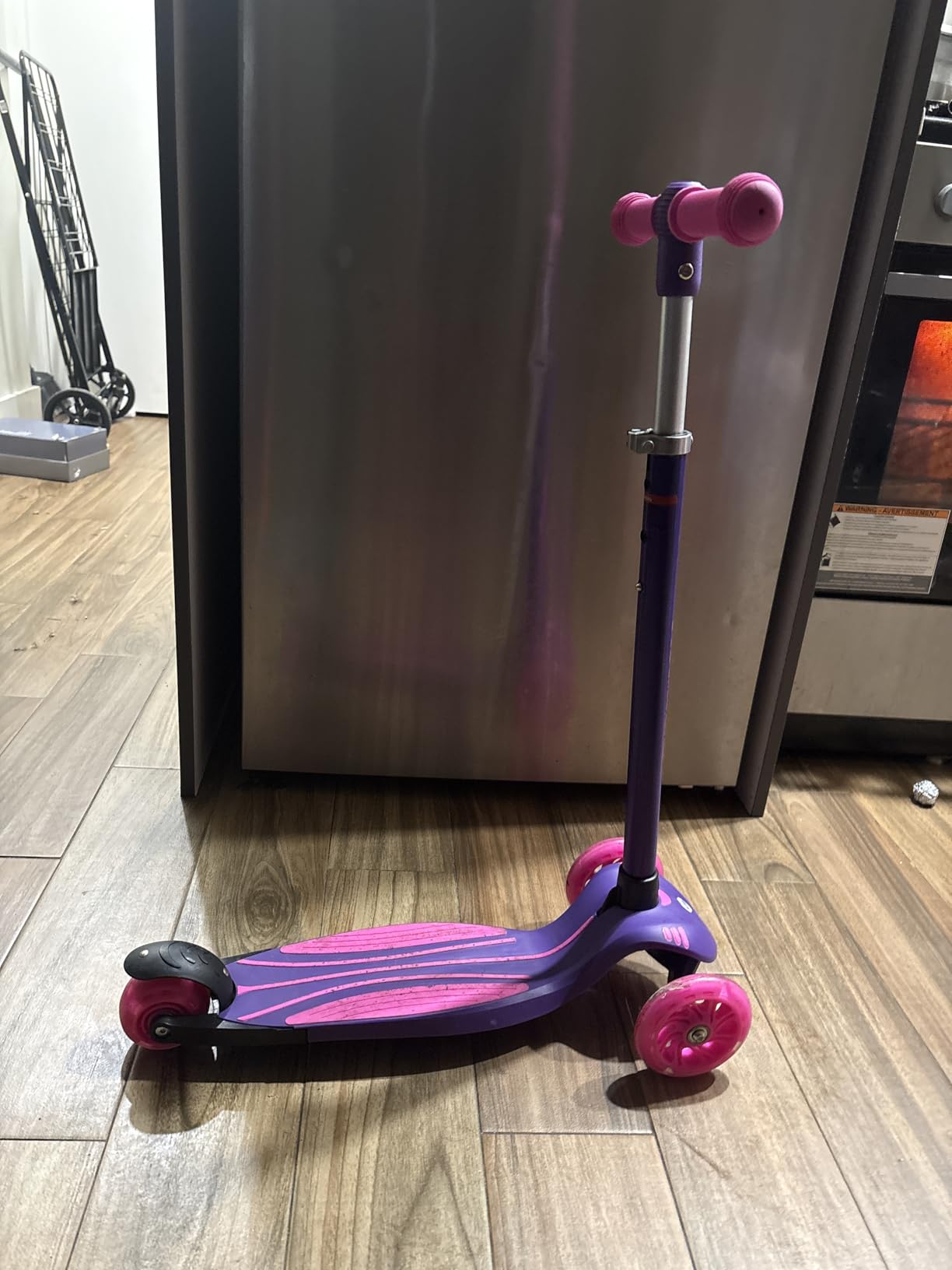 Gotrax KS1 Kids Kick Scooter, LED Lighted Wheels and 3 Adjustable Height Handlebars, Lean-to-Steer & Widen Anti-Slip Deck, 3 Wheel Scooter for Boys & Girls Ages 2-8 and up to 110 Lbs customer photo 2