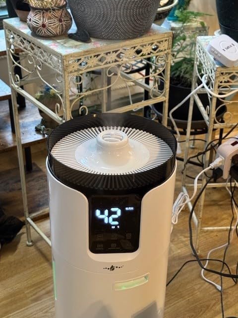Humidifier large room 16L/4.2Gal - Lacidoll Whole house Humidifier for Home1500 sq.ft. Ultrasonic Cool Mist Humidifiers for Bedroom with Extension Tube & Aroma Box & Night light, White customer photo 1