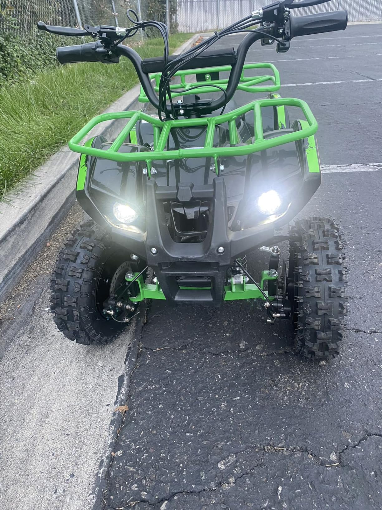 HOVER HEART Electric ATV for Kids Teens, Electric 4 Wheeler, 36V Four Wheelers with 500W Powerful Motor, Strong Metal Frame, 10-15mph Speed Control, Suspension Kids Quad Bike (Red Flame) customer photo 1