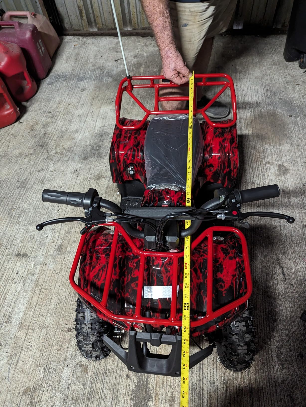 HOVER HEART Electric ATV for Kids Teens, Electric 4 Wheeler, 36V Four Wheelers with 500W Powerful Motor, Strong Metal Frame, 10-15mph Speed Control, Suspension Kids Quad Bike (Red Flame) customer photo 2