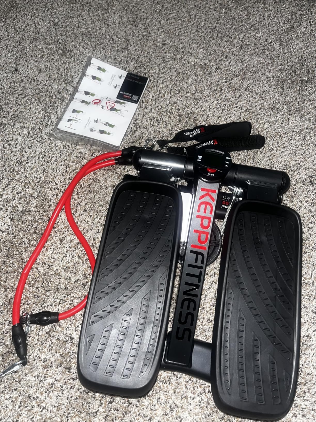 KeppiFitness Steppers for Exercise at Home, Stair Stepper with Resistance Bands for Home Cardio Exercise - FITSTEP Series customer photo 2