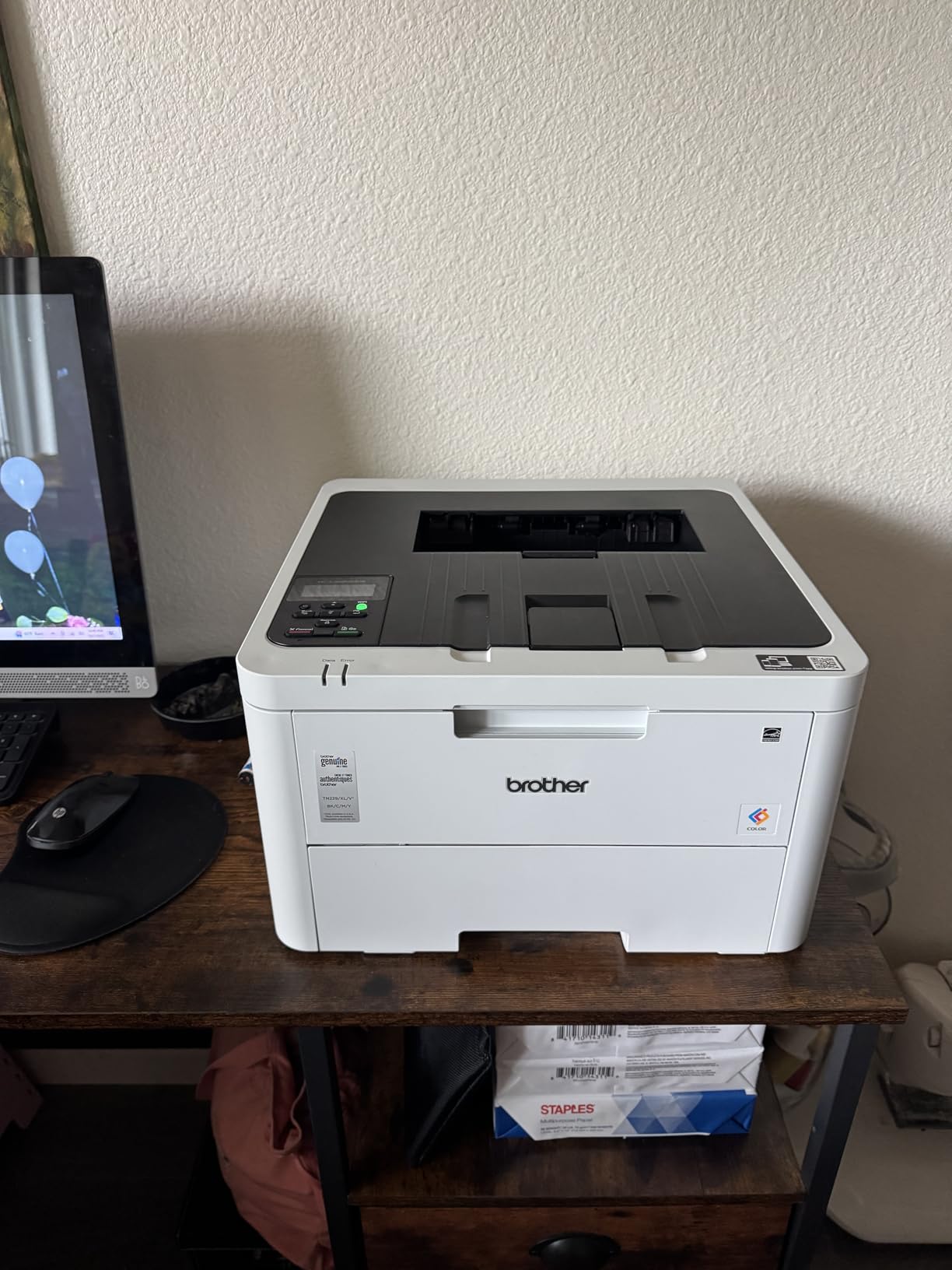Brother HL-L3220CDW Color Laser Printer with Wireless Printing, Fast 19 PPM Output, Duplex Feature, Mobile Device Compatible, 250-Sheet Paper Tray customer photo 2
