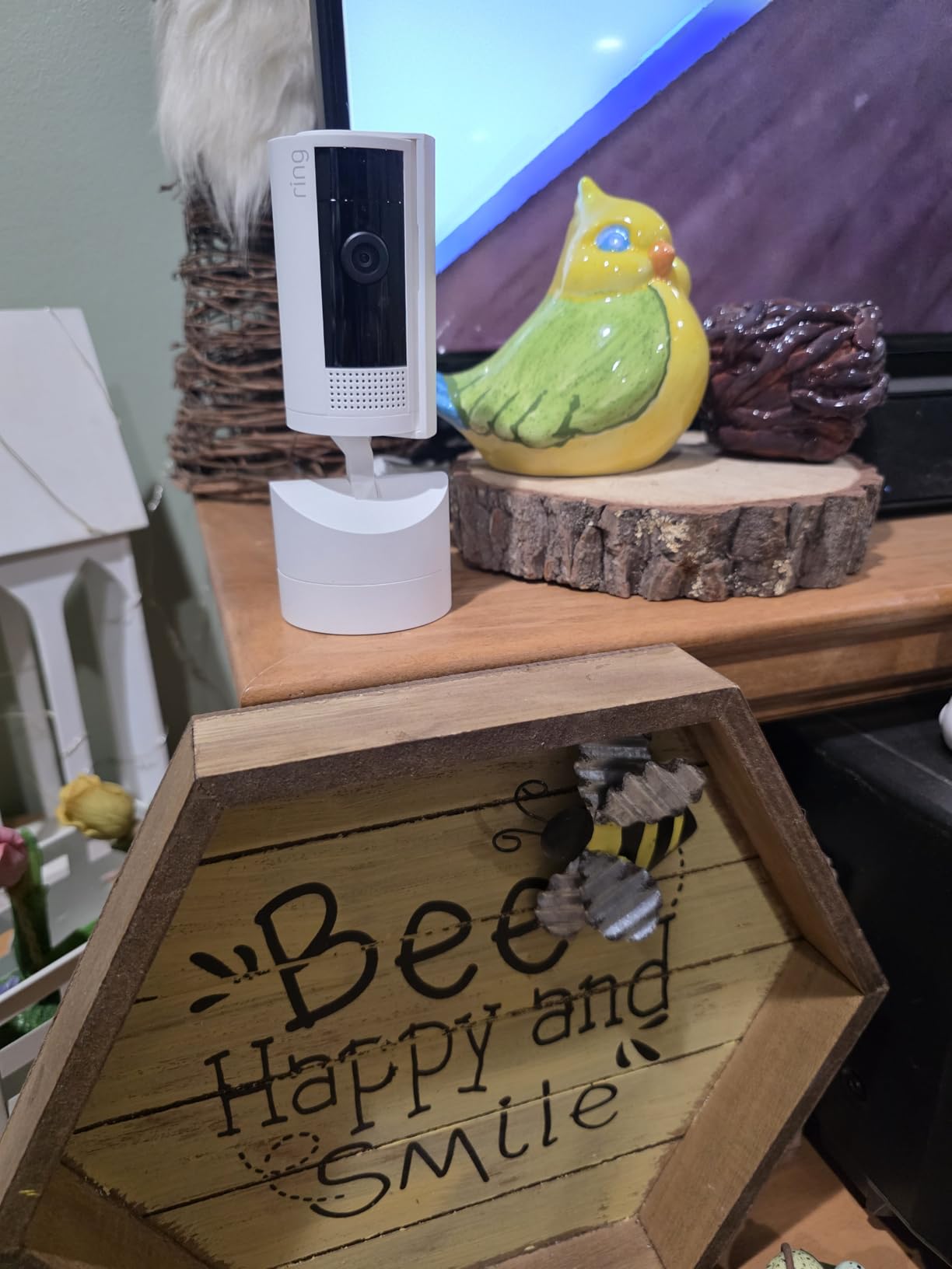 Ring Pan-Tilt Indoor Cam (newest model), See all around your home or business with 360° pan coverage, HD video, plus Two-Way Talk, White customer photo 1