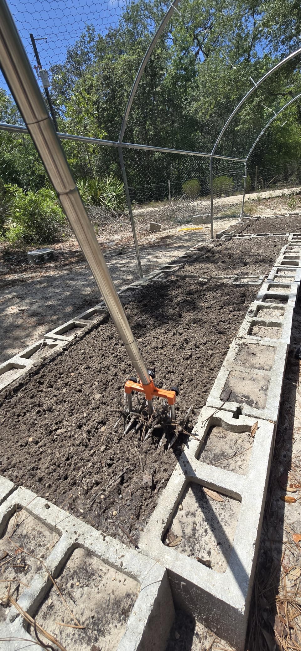 BARAYSTUS Rotary Cultivator Garden Rotary Tiller Adjustable Stainless Steel Poles Hand Tiller customer photo 1