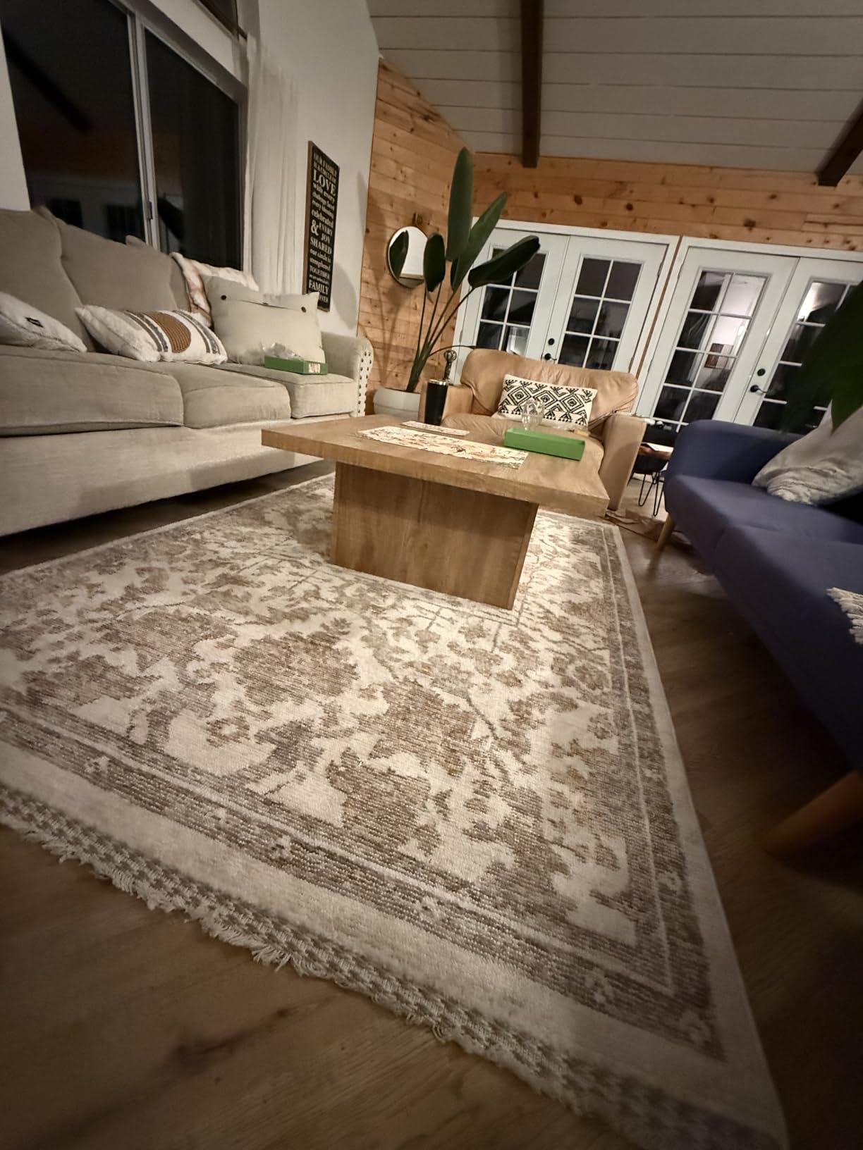 Coaster Home Furnishings Zetta Square Cocktail Living Room Coffee Table Engineered Eco-Friendly Wood Look Laminate Veneer Rustic Farmhouse Mango Brown customer photo 1
