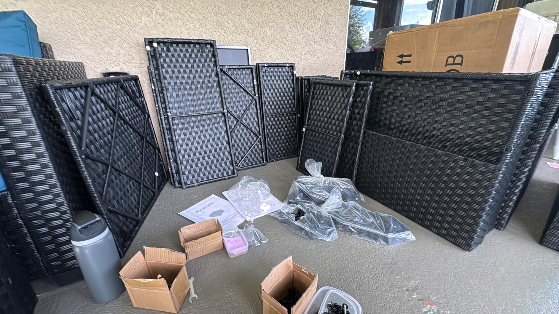 Patio Furniture Set 45 In Outdoor Fire Pits 7 Pieces Outdoor Patio Furniture 60000 BTU Outdoor Propane Fire Pit Table Patio Sofa Outdoor Chairs Anti-slip Cushions Waterproof Covers, Light Grey customer photo 2