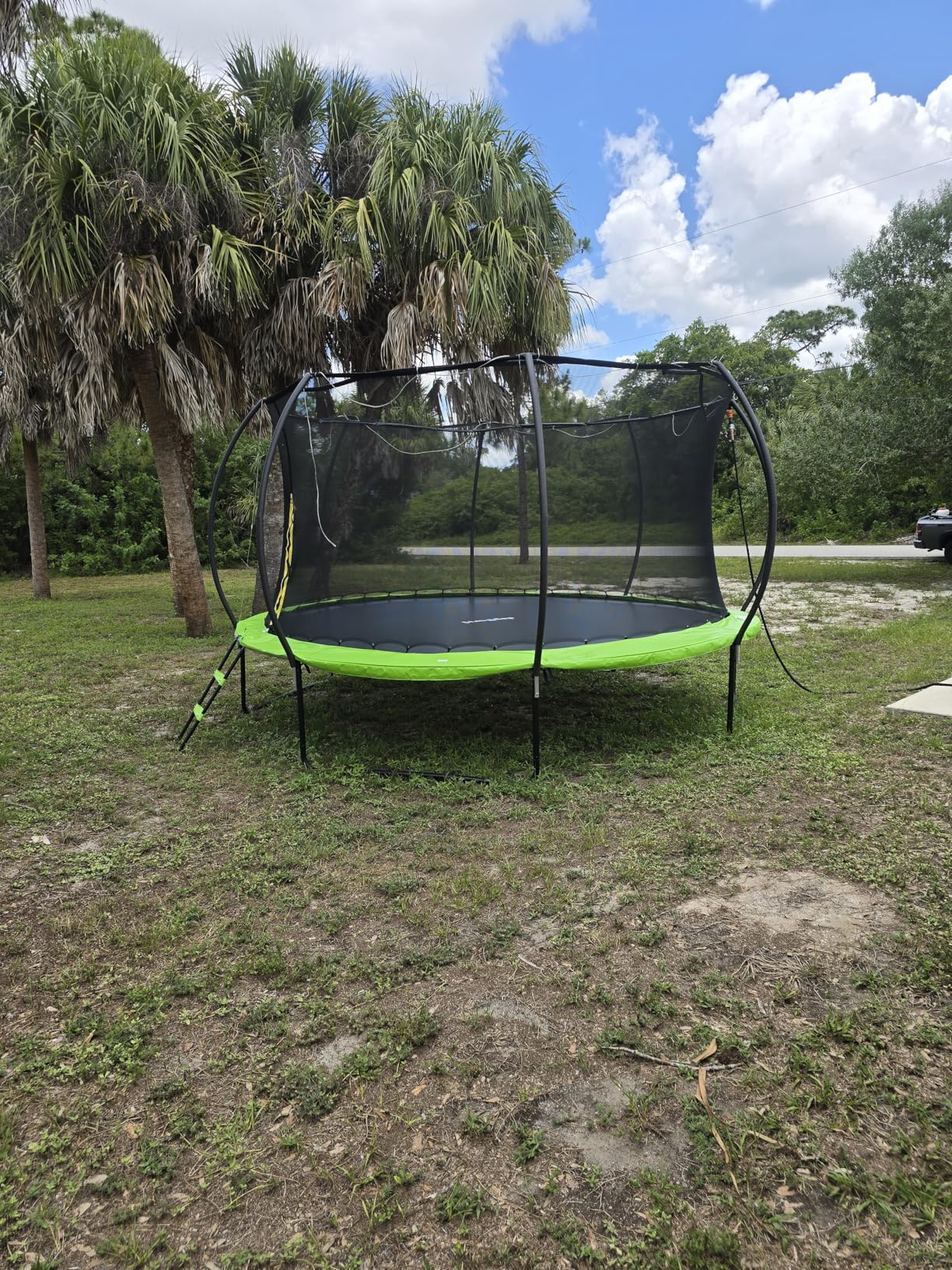 JoyBerri Trampoline Outdoor - Upsurge ASTM Certified Safe 8Ft 10Ft 12Ft 14Ft 15Ft 16Ft Recreational Trampoline for Kids and Adults. Anti-Rust Coating with Enclosure Net, Ladder, Sprinkler & LED Lights customer photo 1