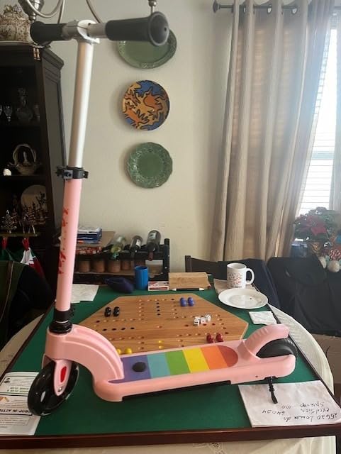 ANHAO Electric Scooter for Kids Ages 6-12 (Mainly 6-10), Kids Electric Scooter with Adjustable Height, Kick Scooter for Kids up to 110 Lbs, up to 6Mph customer photo 1