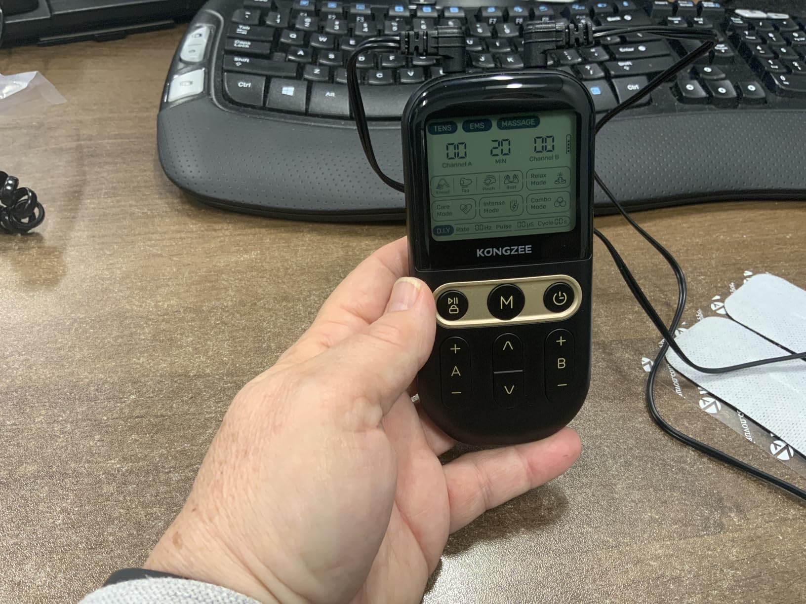 4 in 1 - D.I.Y & Tens Unit & EMS & Massage Muscle Stimulator, Dual Channel TENS Units Therapy Machine for Pain Relief customer photo 2