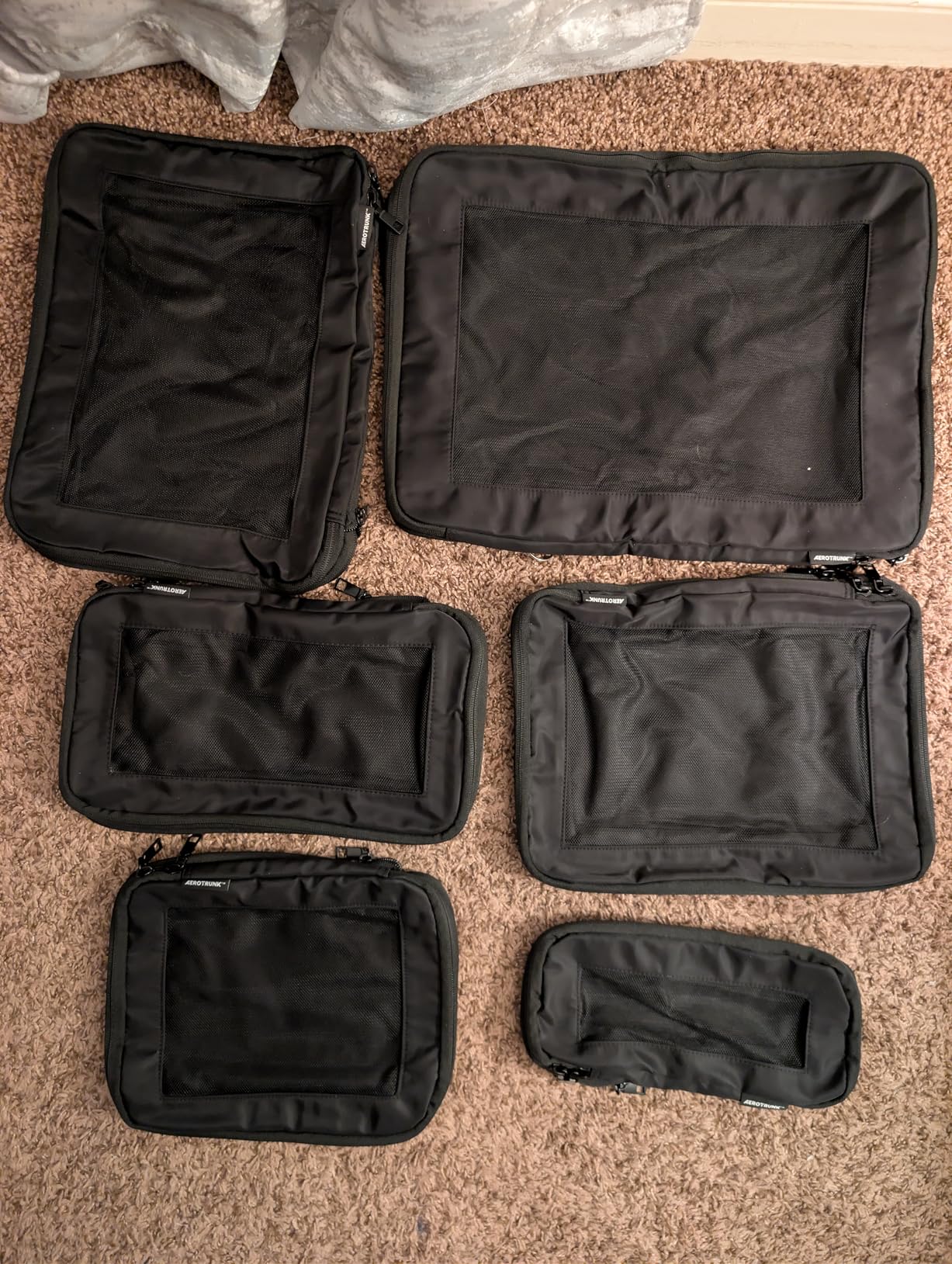 Aerotrunk Compression Packing Cubes for Travel - Luggage Organizer Bags - Double Zipper Packing Cubes for Suitcases (6-Pack, Beige) customer photo 1