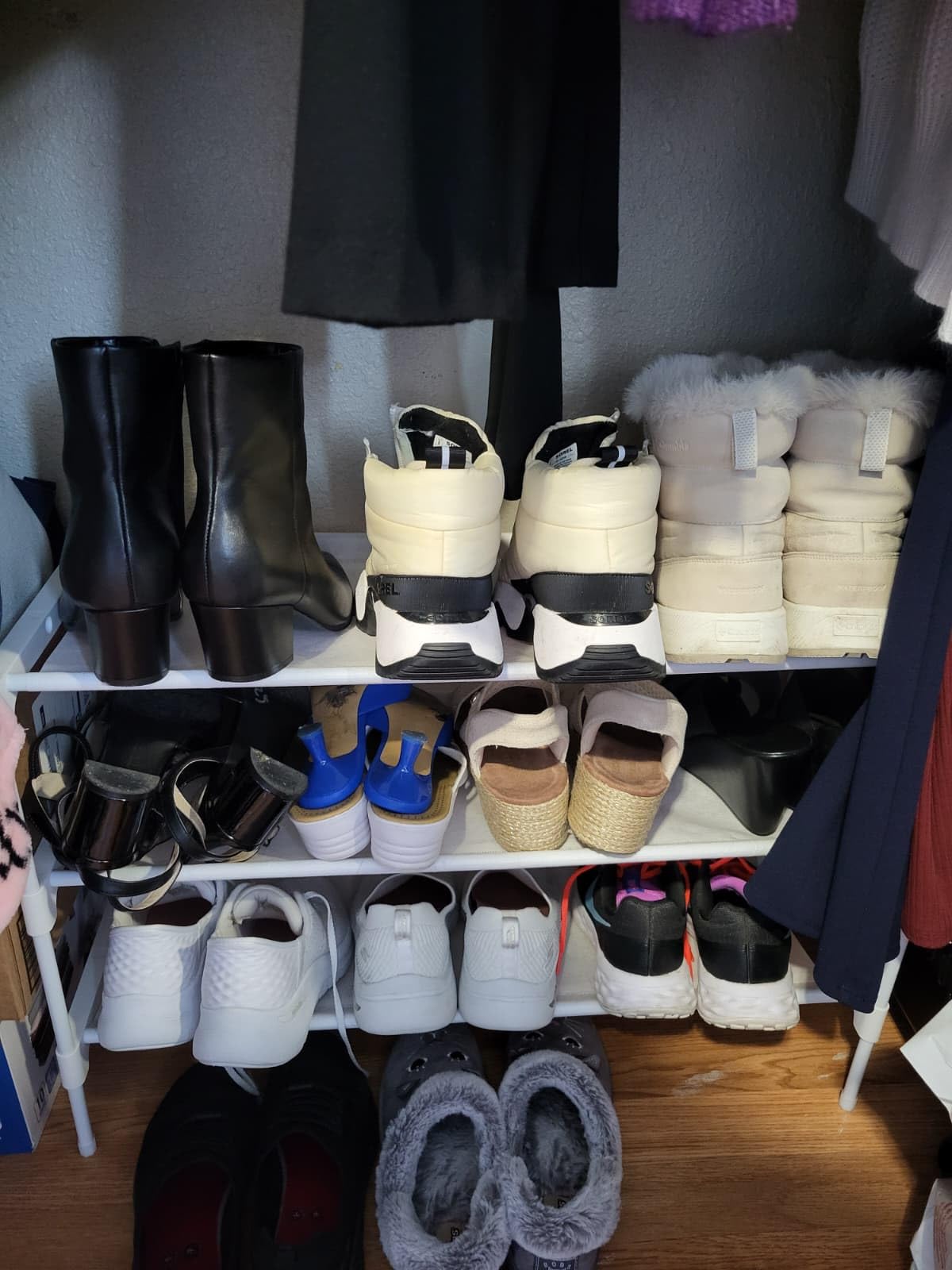 Kitsure Shoe Rack - Non-Woven Shoe Rack Shelf, Shoe Organizer for Closet, Entryway, Garage & Corridor, Stackable Shoe Shelves, 27.5