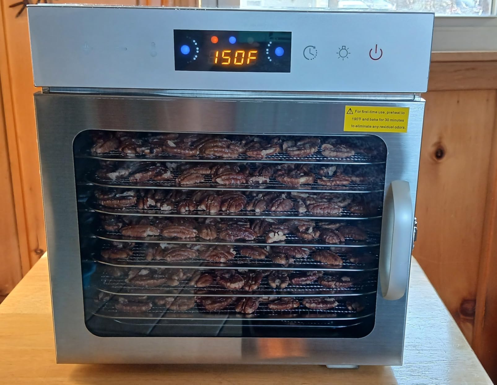 HOPERAN Food Dehydrator Machine with 12 Stainless Steel Trays - Digital Timer & Adjustable Temp Control for Jerky, Herbs, Fruits | Overheat Protection, BPA-Free, Includes Recipe Book customer photo 1