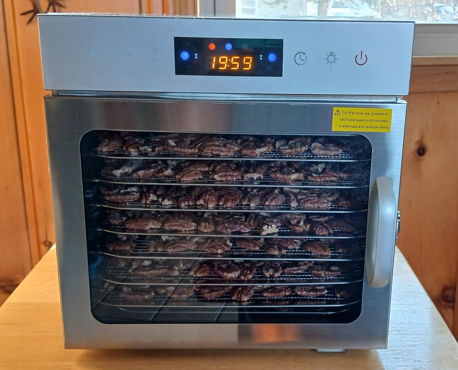 HOPERAN Food Dehydrator Machine with 12 Stainless Steel Trays - Digital Timer & Adjustable Temp Control for Jerky, Herbs, Fruits | Overheat Protection, BPA-Free, Includes Recipe Book customer photo 2
