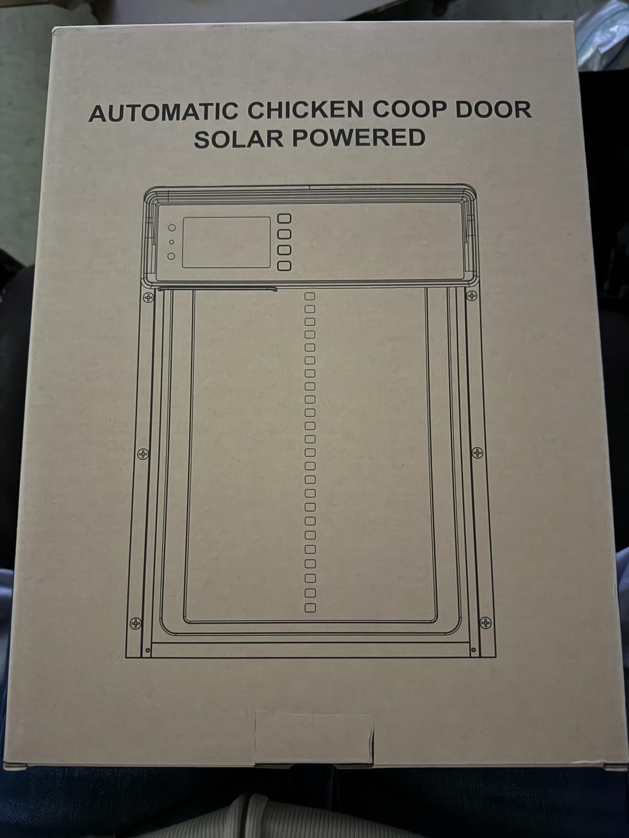 Asfrost Automatic Chicken Coop Door Solar Powered Automatic Chicken Door with Timer & Light Sensor, Anti-Pinch, Durable Aluminum Auto Chicken Door, Charge with 7W Solar Panel & USB - Orange customer photo 2