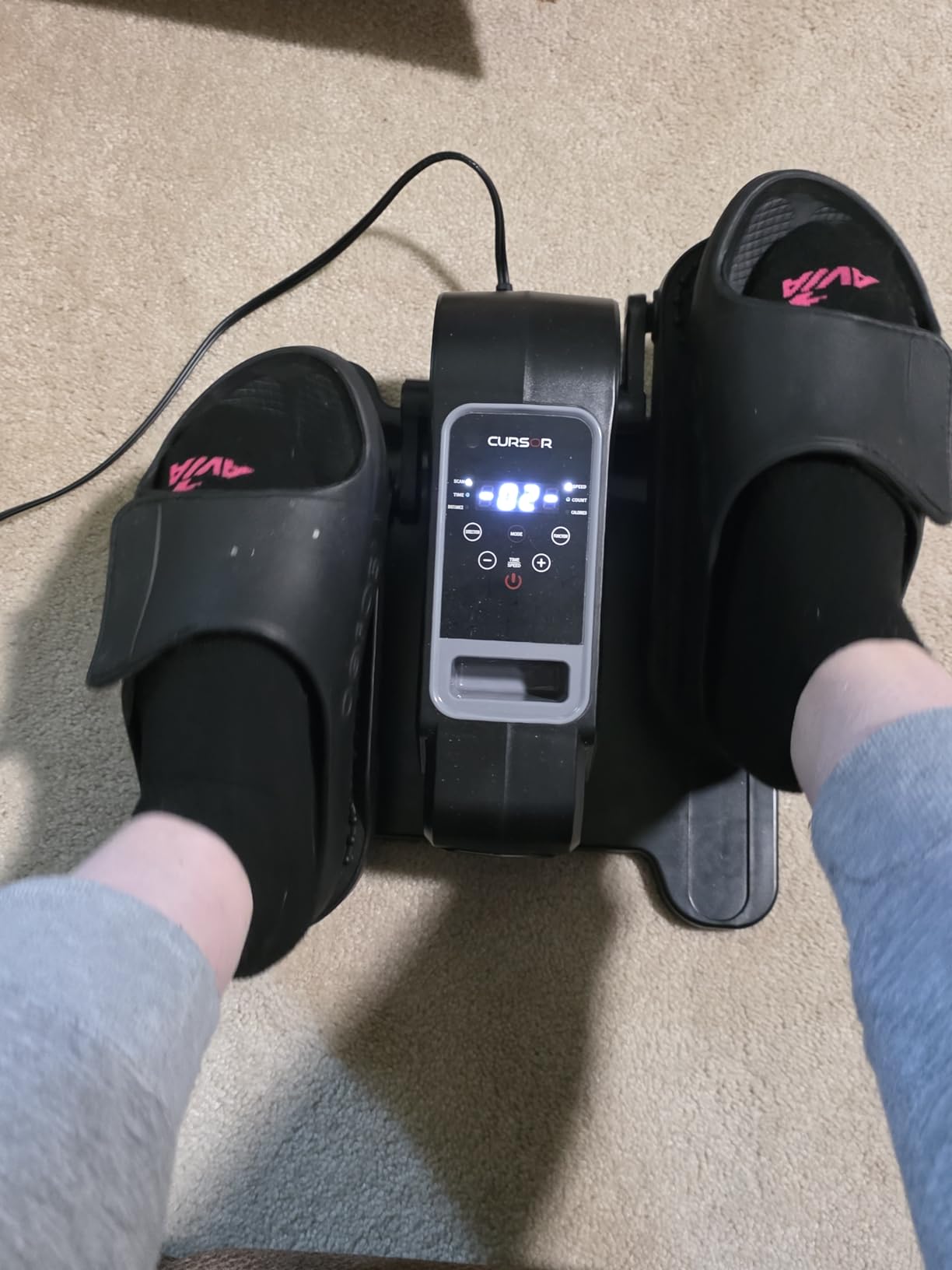 Under Desk Elliptical Machine, Electric Seated Pedal Exerciser, Quiet Leg Exerciser While Sitting for Seniors, Mini Portable Leg Exercise Machine with Remote, Adjustable 12-Speeds, Manual & Auto Mode customer photo 1