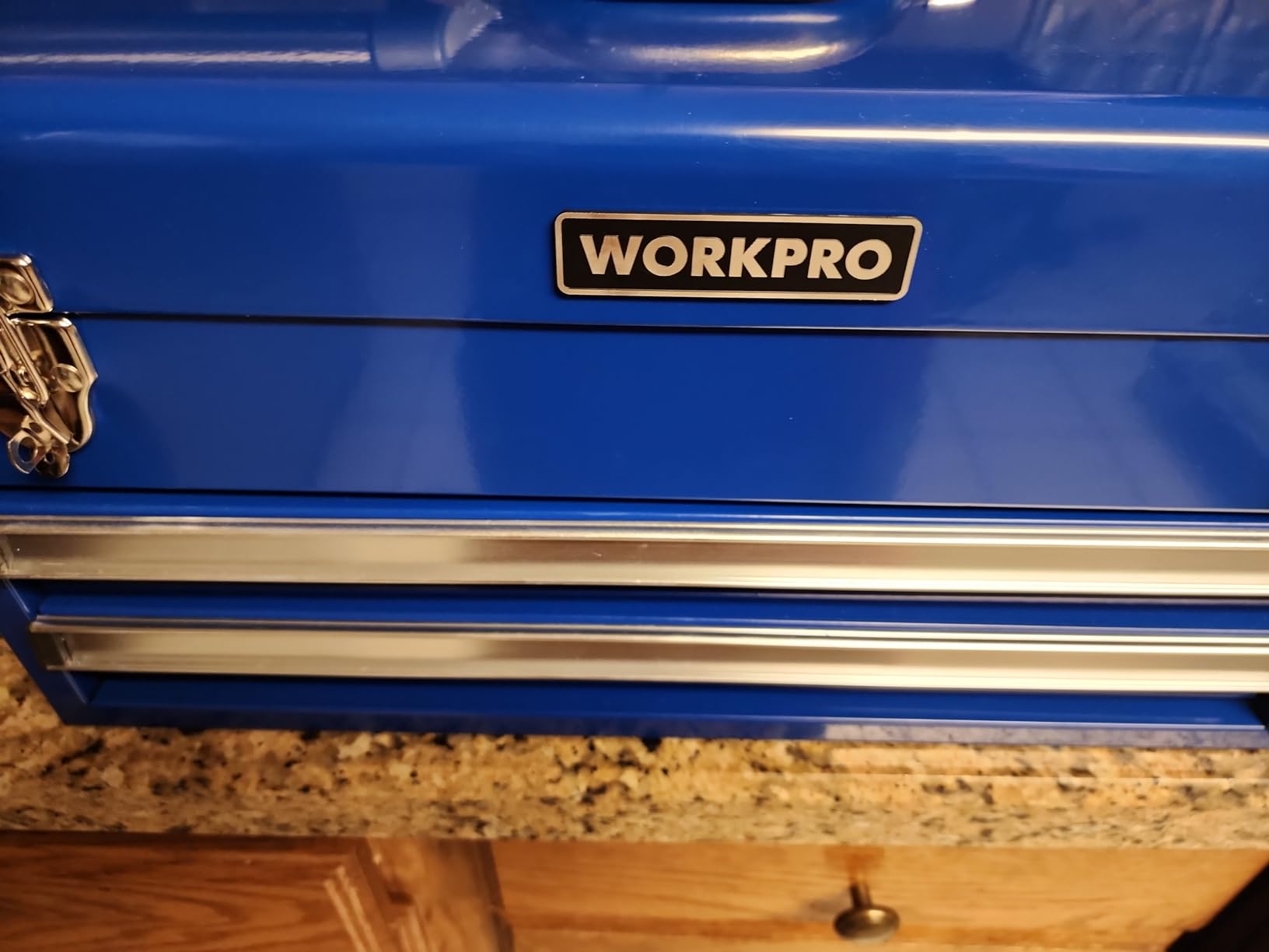 WORKPRO Tool Box with Drawers, 18 Inch with 2 Drawers and 1 Top Storage, Portable Toolbox with Metal Latch and Liner for Garage, Office and Home Storage, 100 LBS Load Capacity (Totally) customer photo 1