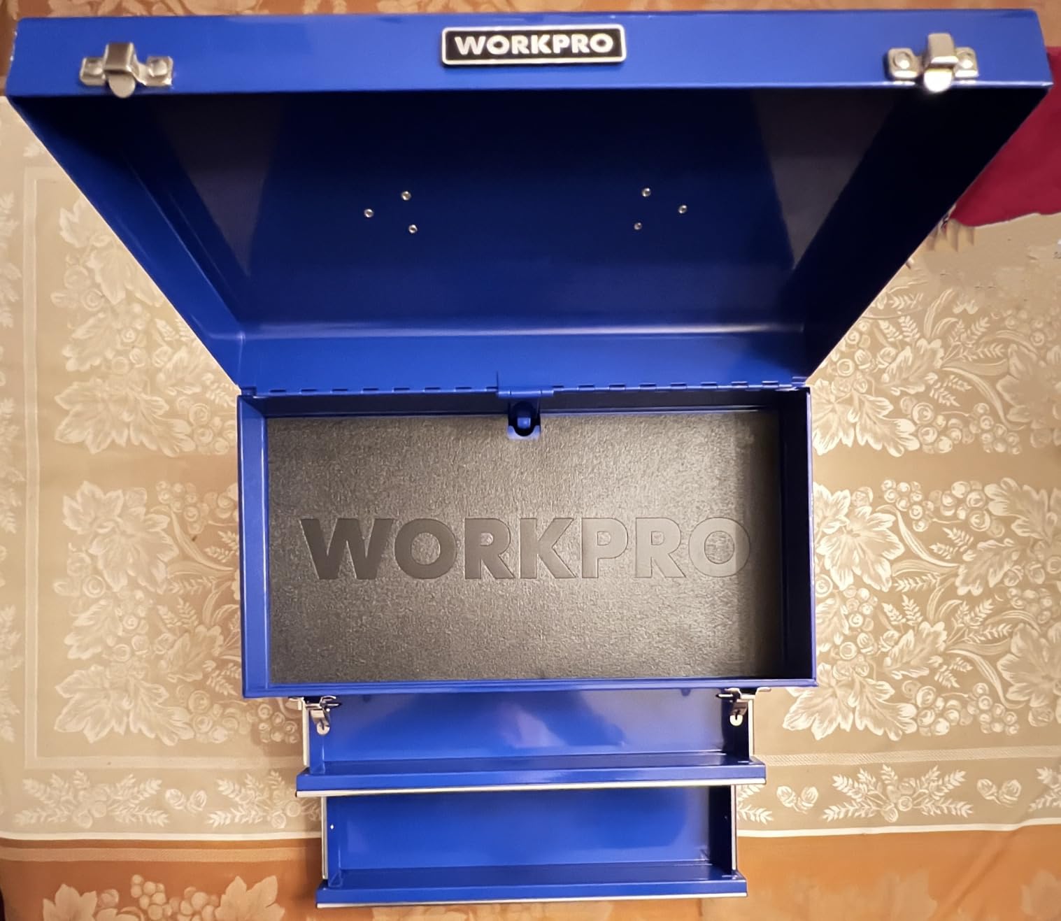 WORKPRO Tool Box with Drawers, 18 Inch with 2 Drawers and 1 Top Storage, Portable Toolbox with Metal Latch and Liner for Garage, Office and Home Storage, 100 LBS Load Capacity (Totally) customer photo 2