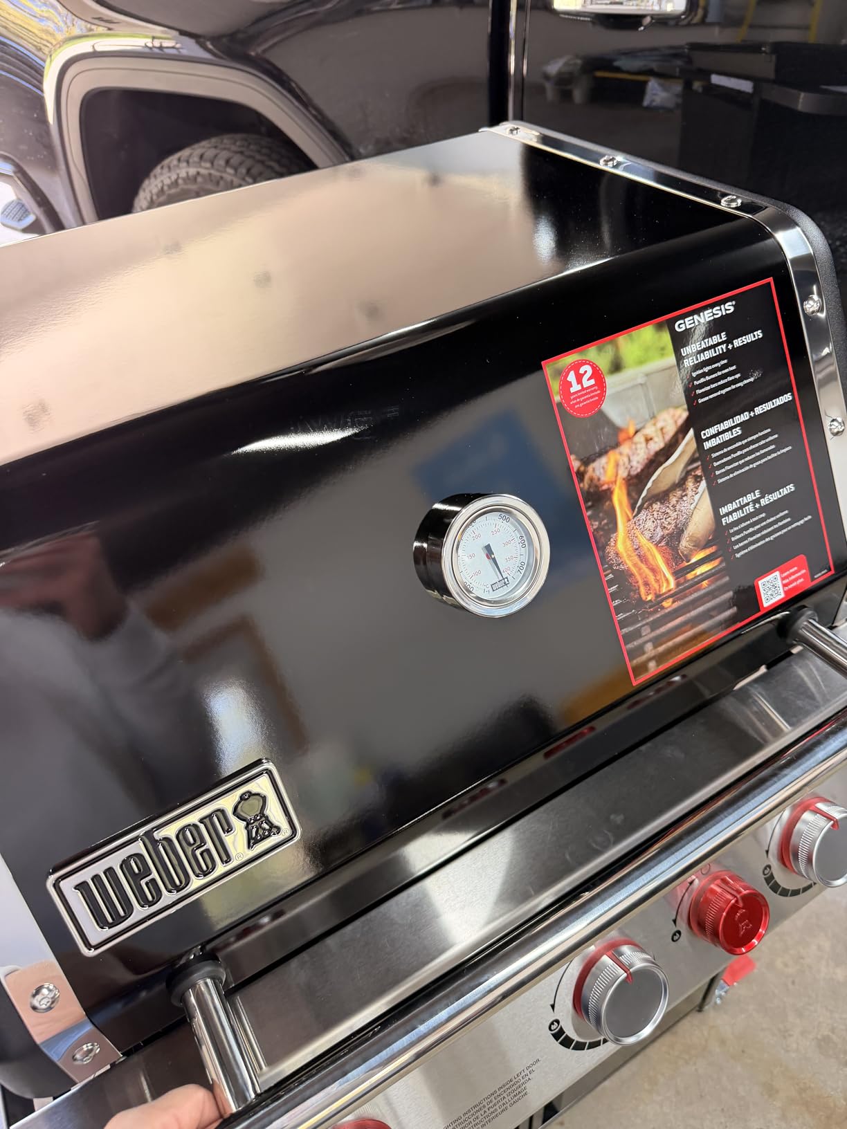Weber Genesis E-325 Liquid Propane Gas Grill for Outdoor Cooking, 3 Burners, Black - Porcelain-Enameled, Cast-Iron Grates, PureBlu Burners & Sear Zone customer photo 1