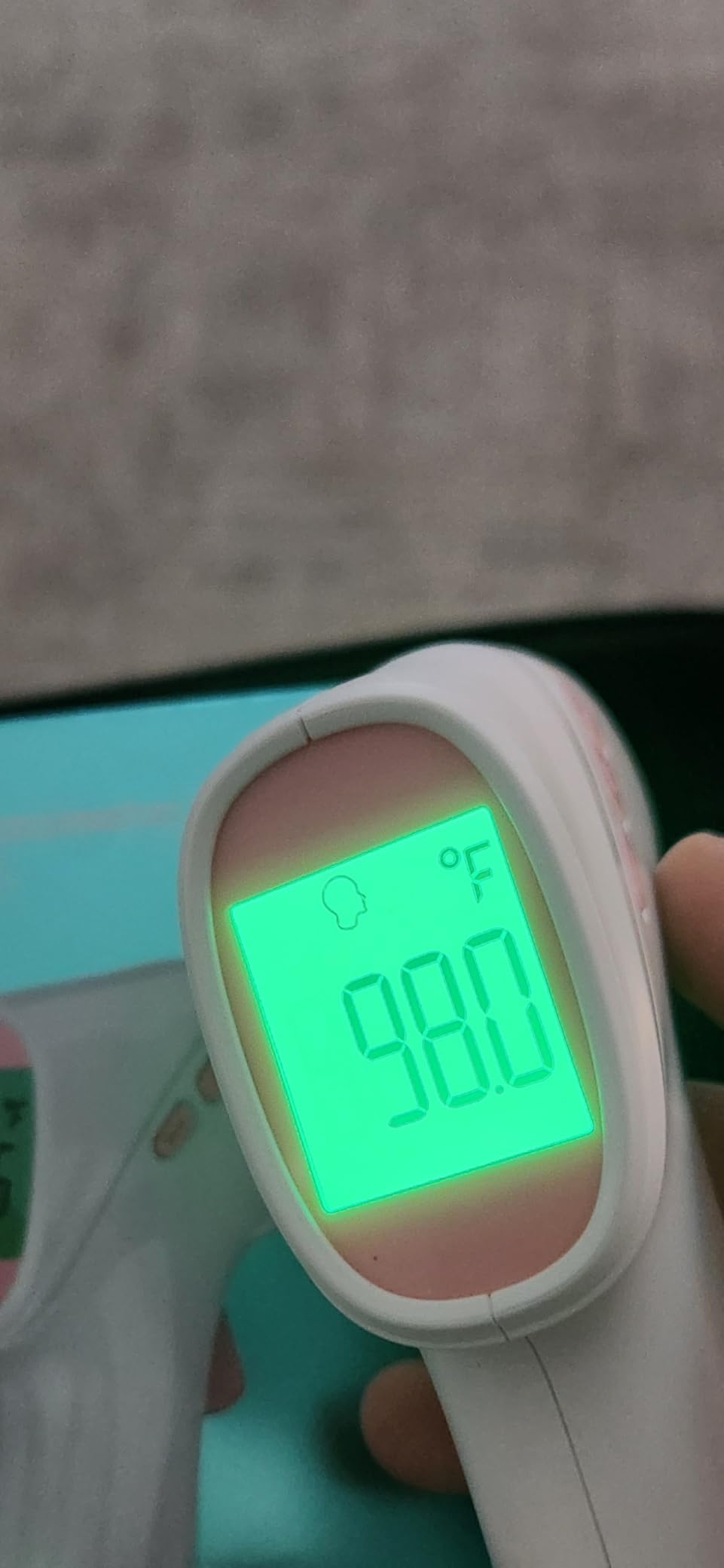 Forehead Thermometer for Adults, Kids & Babies, No-Touch Digital Thermometer with LCD Backlight Display, Fever Alarm and 1s Instant Reading - Purple customer photo 1