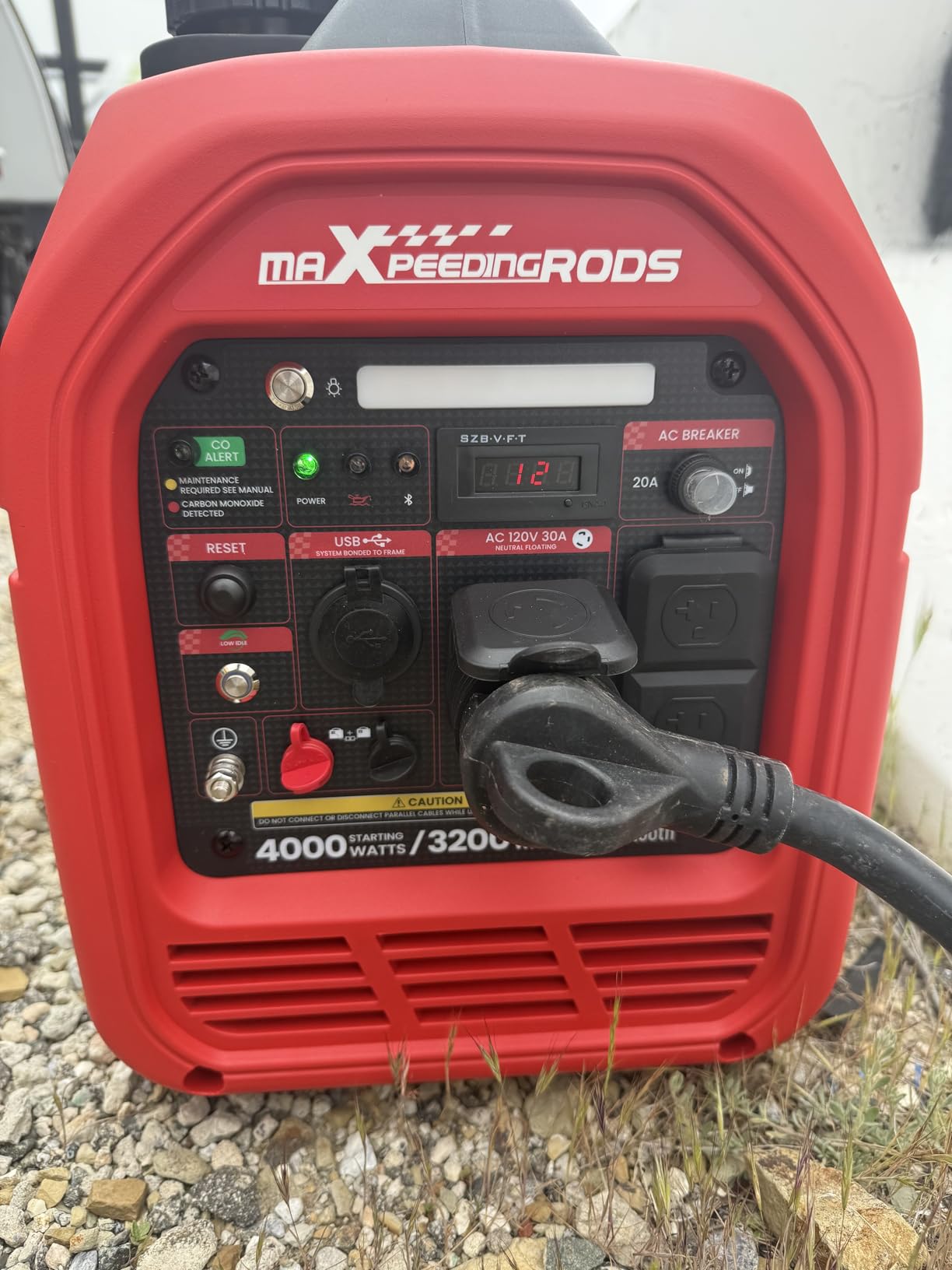 maXpeedingrods 4000 Watt Inverter Generator Portable, Bluetooth App Remote Data Monitor, RV Ready, Gas Powered Generator with CO Alarm for Outdoor Camping, Home Backup customer photo 2