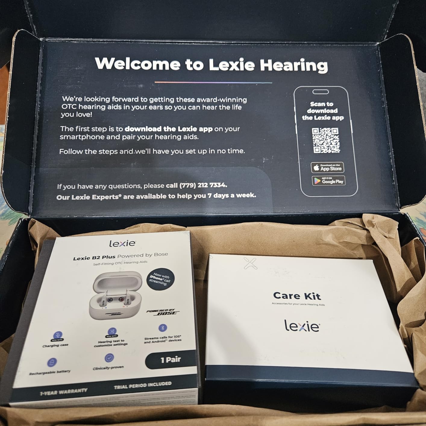 Lexie B2 Plus Powered by Bose - Self-Fitting Rechargeable OTC Hearing Aids for Mild to Moderate Hearing Loss in Adults and Seniors - Clear Sound - Wireless Charging Case - Bluetooth-Enabled customer photo 1