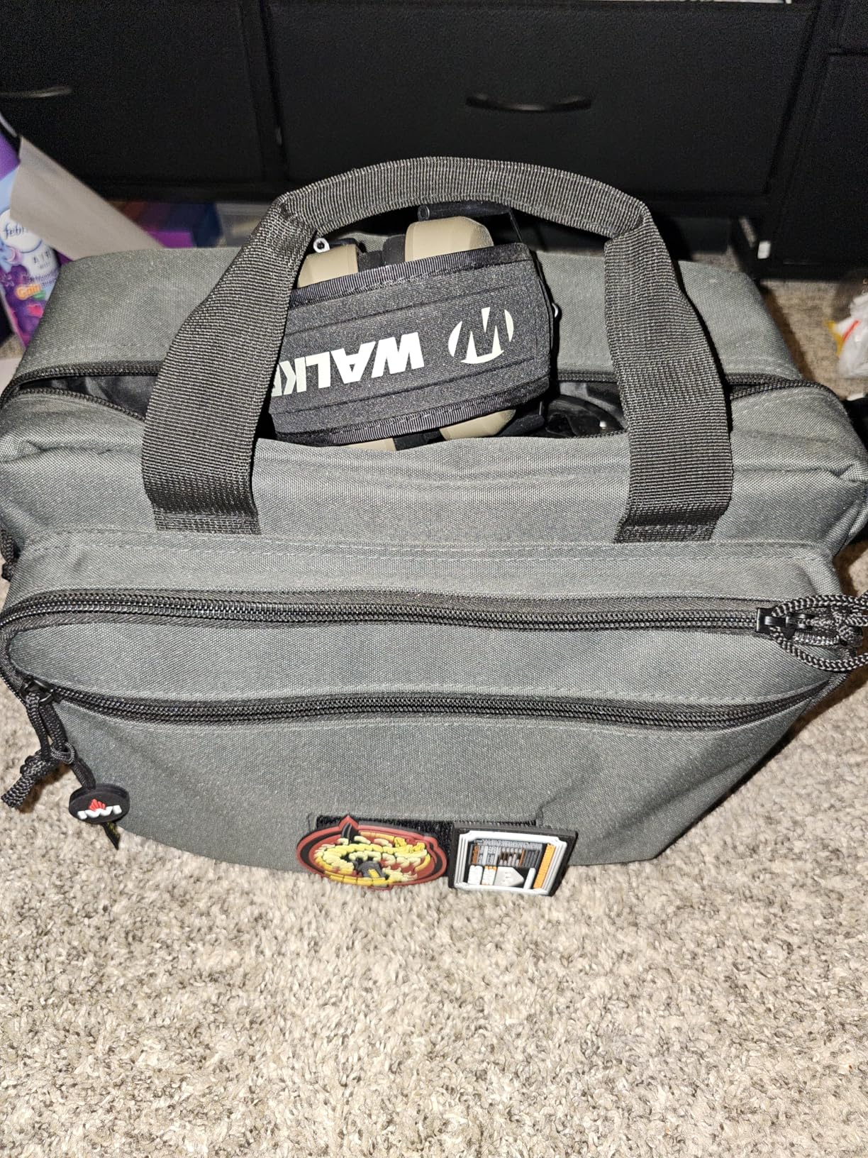 PROFOCUS Small Range Bag For 2 Pistols Gun Range Bags For Handguns And Ammo Dual Pistol Handgun Revolver Hunting Bag Gun Carrying Case/Lockable Zippers customer photo 1