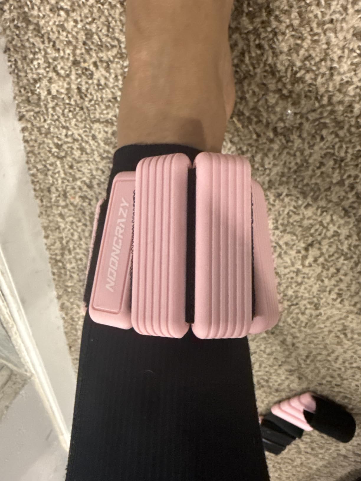 Pilates Wrist Ankle Weights for Women, Wearable Strong Arm & Leg Weights Set of 2(1 lb/2.2 lbs Each), Adjustable Ankle Weights for Walking, Yoga, Dance, Barre, Gym customer photo 2