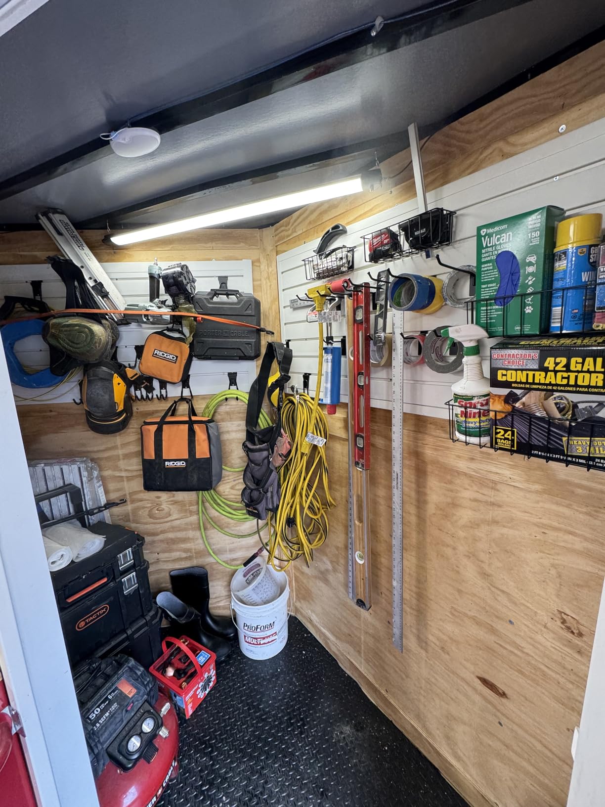 NeatiEase Slatwall Panel Wall Storage Systems, 4 x 8ft Slat Wall Paneling Garage Wall Organizer, Heavy Duty Wall Mounted PVC Wall Rack (Black) customer photo 2