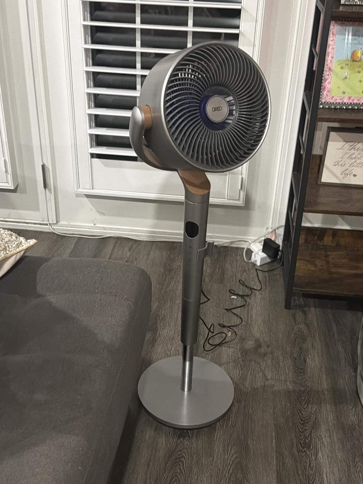 DREO Fan for Bedroom, 120°+120°Omni-directional Oscillating Fan, 90ft, DC Motor, 20 dB Quiet Standing Pedestal Fans, 8 Speeds, 3 Modes Circulator with Remote, 35-40