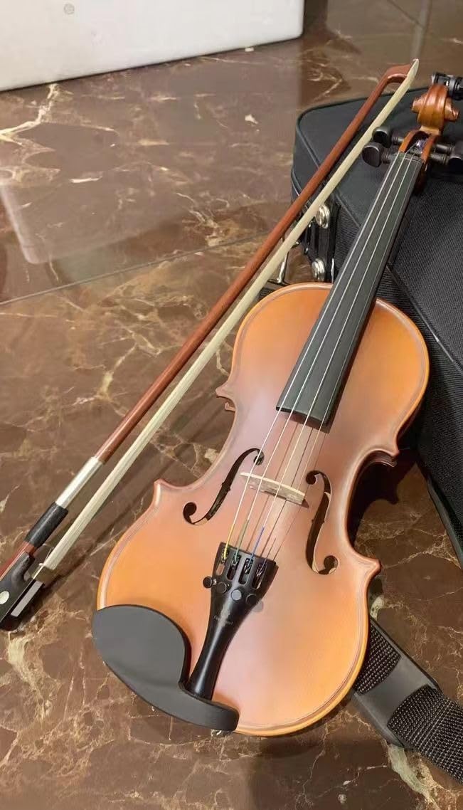 PHOENIX Violin 4/4 Full Size Set, Fiddle Solid Wood with Ironwood Octagonal Bow & Rosewood Bow Extra strings & Bridge, 2 Rosins, Tuner, Mute, Case (European woods, Full) customer photo 2