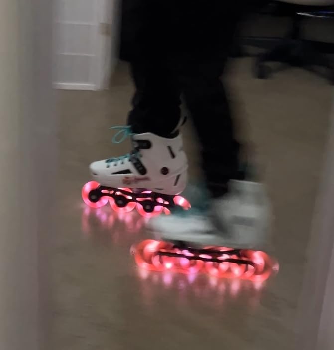 Rollerblade Lightning Women's Urban Inline Skate, White and Aqua customer photo 1