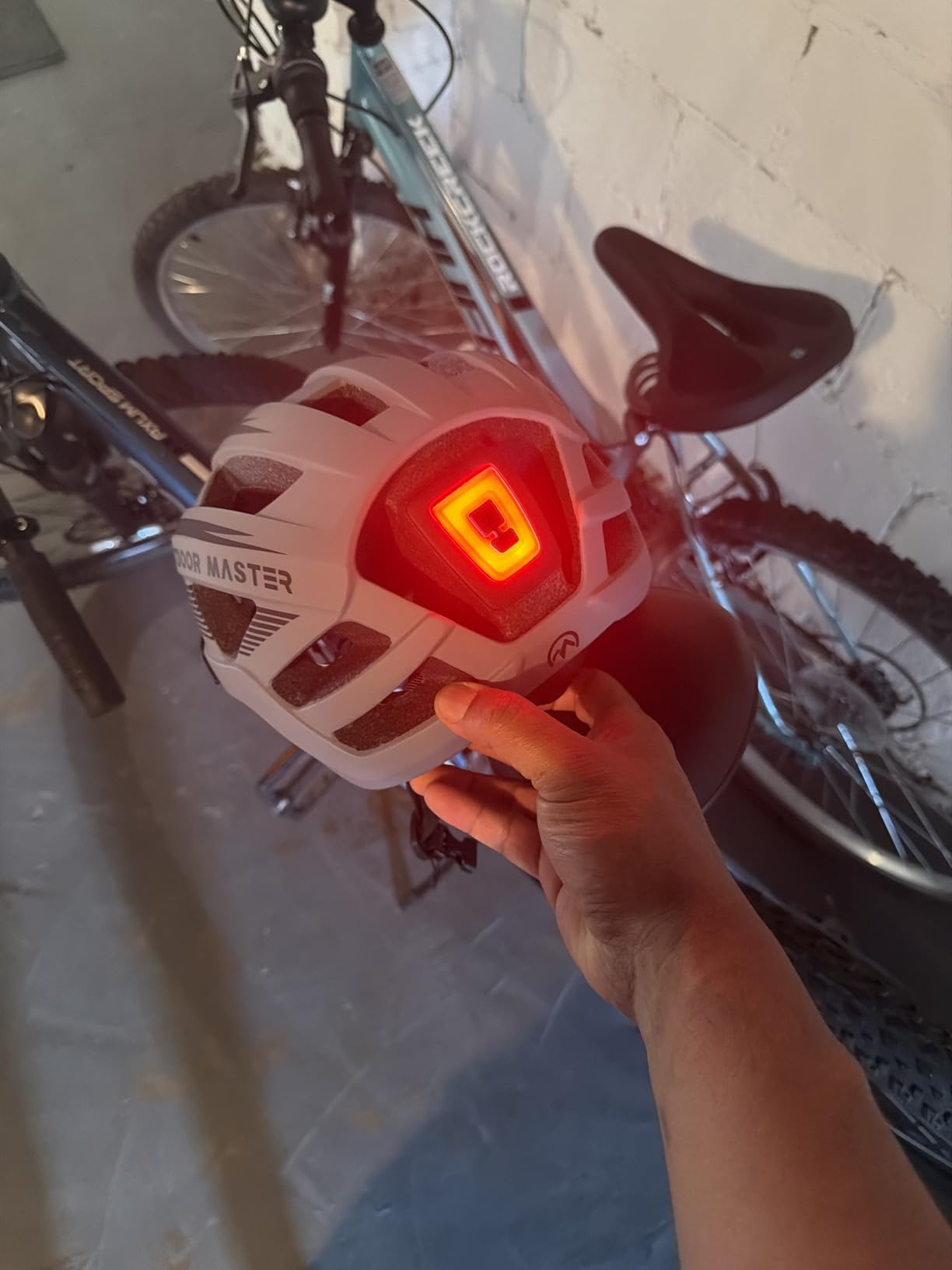 OutdoorMaster Adult Bike Helmet - Bicycle Helmet with Rechargeable Rear LED Light, Detachable Magnetic Goggles, Removable Sun Visor - Suitable for Commuting and Cycling for Men and Women customer photo 1