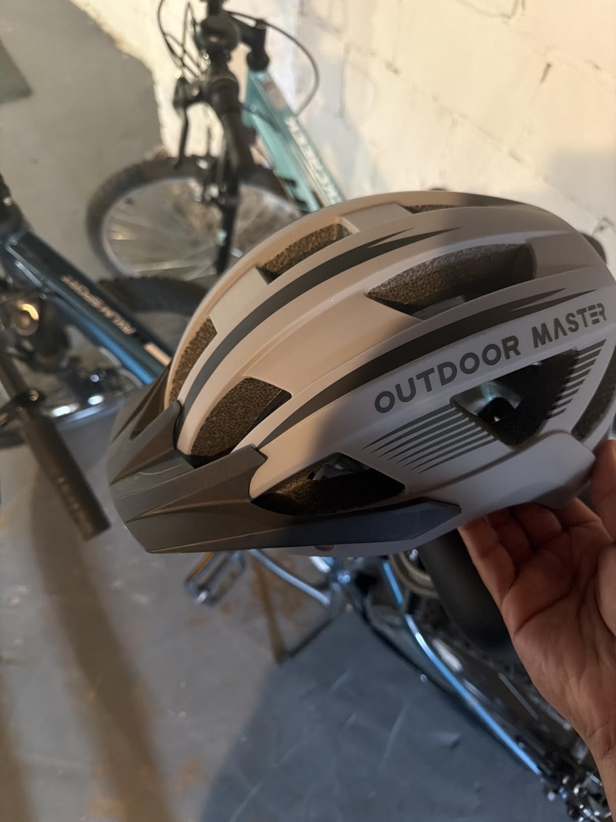 OutdoorMaster Adult Bike Helmet - Bicycle Helmet with Rechargeable Rear LED Light, Detachable Magnetic Goggles, Removable Sun Visor - Suitable for Commuting and Cycling for Men and Women customer photo 2