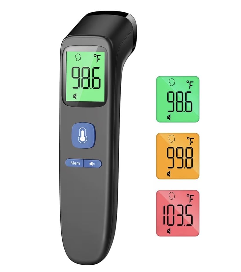 No-Touch Forehead Thermometer for Adults, Infrared Digital Baby Thermometer for Kids, Accurate Reading with Large Display, Mute Mode, Memory Recall, Fever Alarm customer photo 1