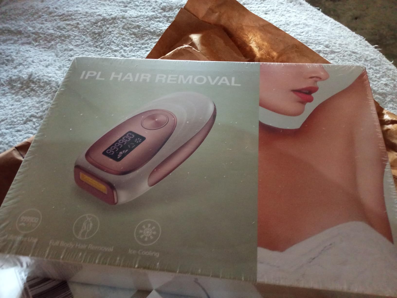 LYSMOSKI Laser Hair Removal, IPL Hair Removal with Ice-Cooling System for Painless & Long-Lasting Result, Safe At-Home Hair Remover Device for Armpits Back Legs Arms Face Bikini Line, Rose Gold customer photo 2
