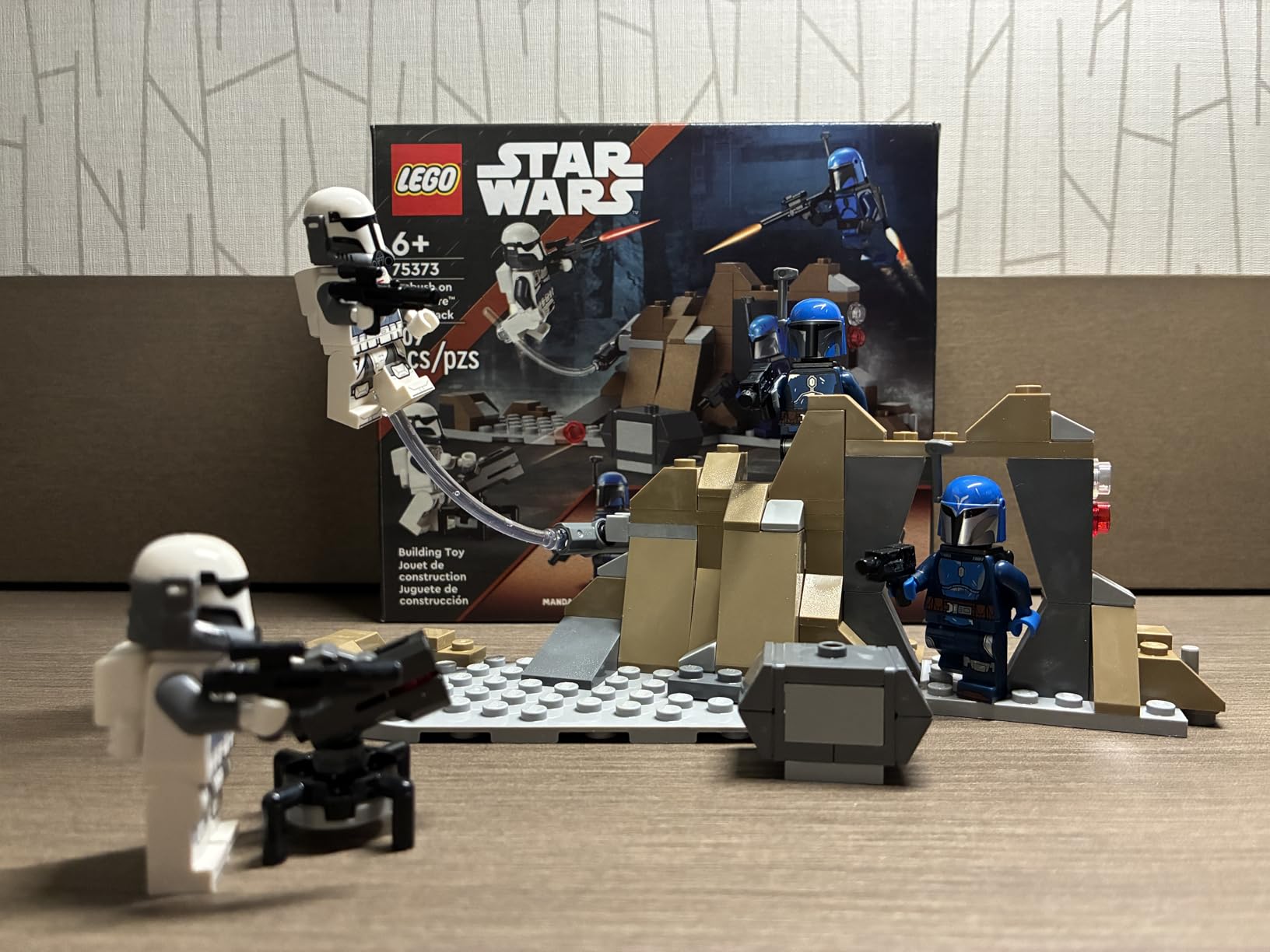 LEGO Star Wars: The Mandalorian Ambush on Mandalore Battle Pack, Building Toy with 4 Star Wars Minifigures, Collectible Brick Built Playset, Star Wars Gift Idea for Boys and Girls Ages 6 and Up, 75373 customer photo 1