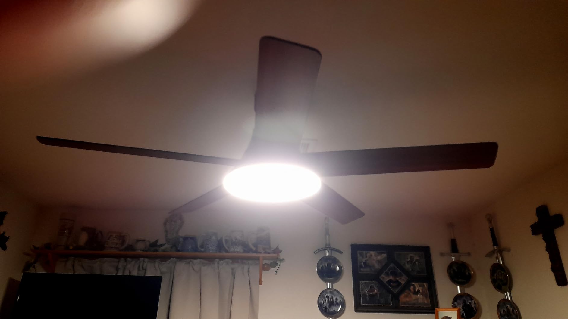 DREO Smart Ceiling Fan with Lights, 52 Inch, 12 Speeds & 3 Fan Modes, Stepless Color Tones, Dimmable LED Light, 12H Timer, Quiet DC Motor, Remote/APP/Alexa Control, Black Ceiling Fans Indoor customer photo 2