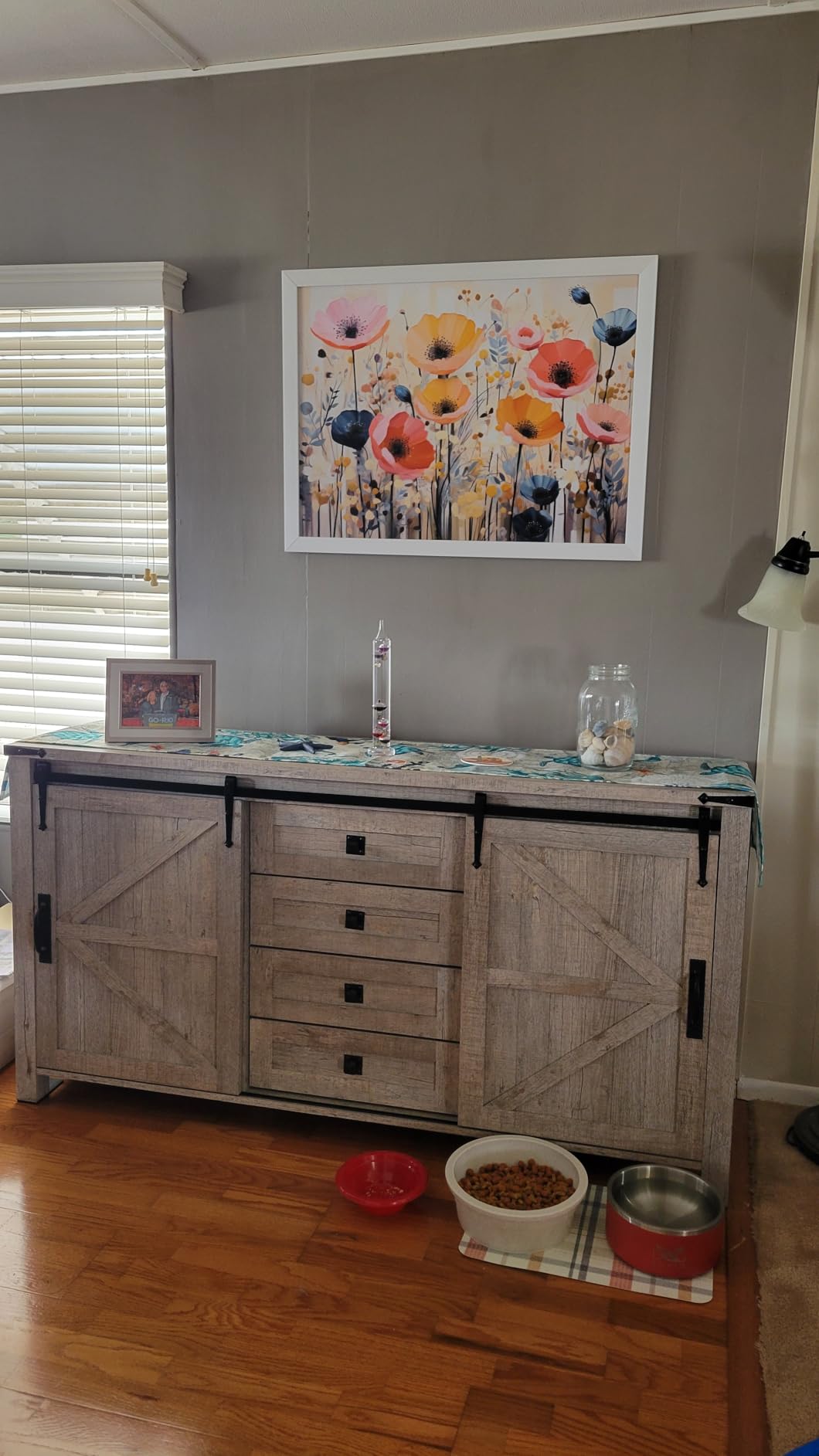T4TREAM Farmhouse Sideboard Buffet Cabinet with Storage, 60