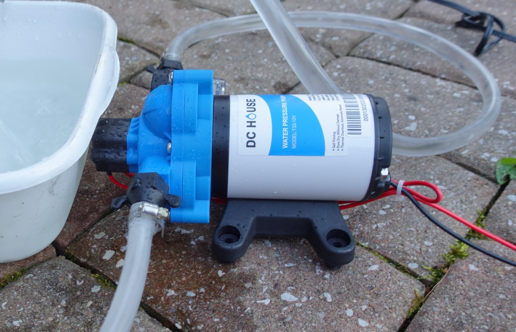 DC HOUSE 12V RV Water Diaphragm Pump Quiet Replacement, 3.5GPM 45PSI On Demand Self Priming Fresh Water Pump with Pressure Switch for Camper, Marine, Boat, Travel Trailer & Off-Grid Use customer photo 2