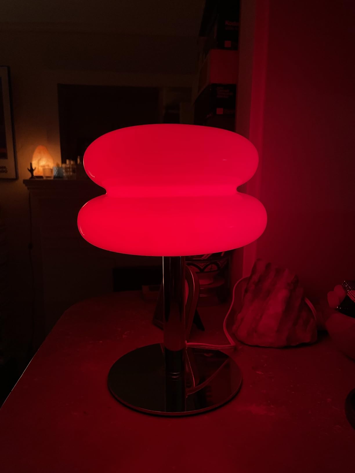 Glivpny Mushroom Lamp Table Lamp for Night Stands,Mid Century Modern Desk Lamps for Bedroom, Vintage Dimmable Bedside Small Cute Lamps, Cool Aesthetic House Warming Gifts New Home Decor (Orange) customer photo 2