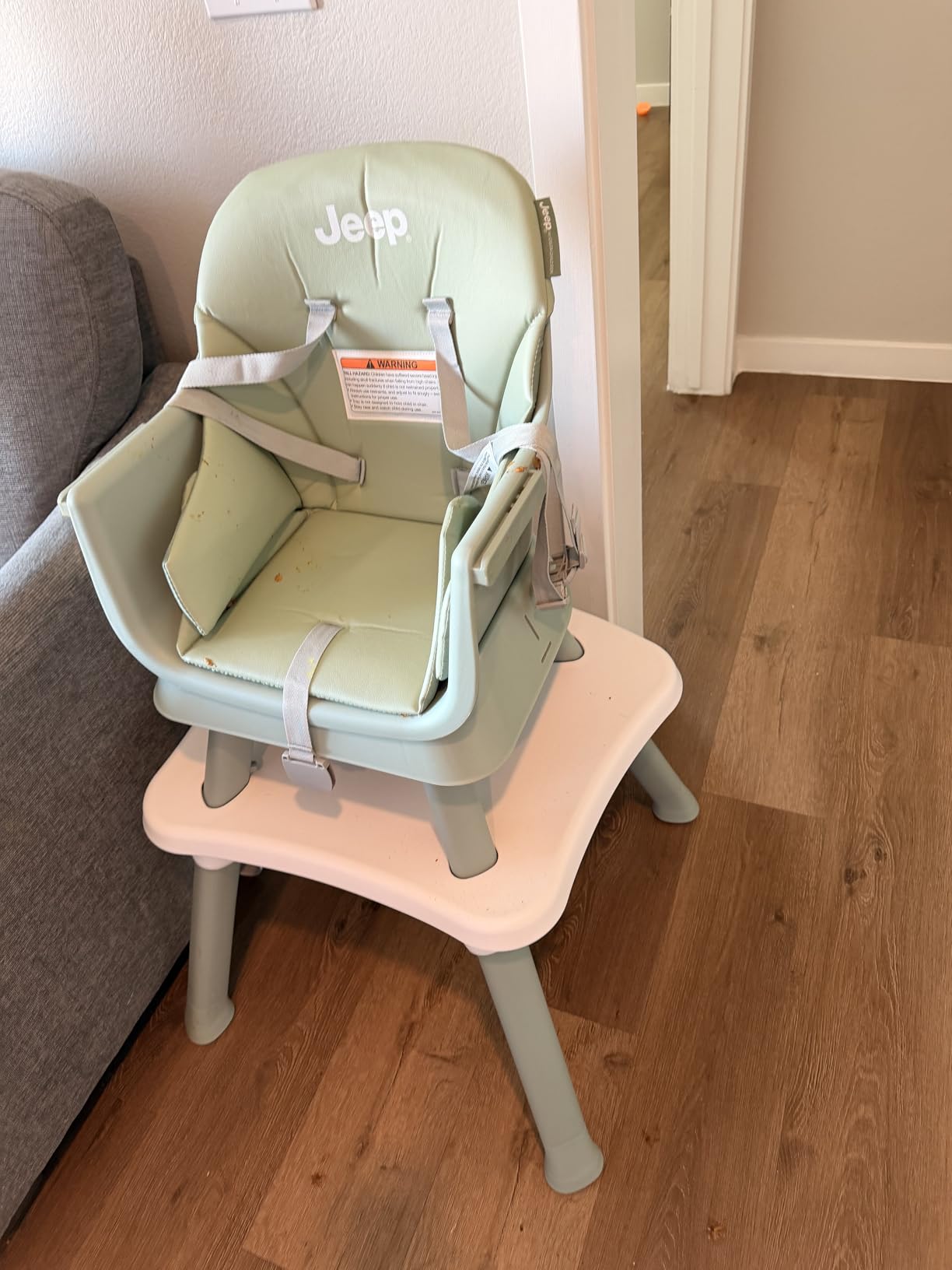 Jeep Milestone 6-in-1 High Chair by Delta Children - High Chair Converts to Stool, Booster Seat, Toddler Chair, Activity Table and Desk and Chair, Sage Green customer photo 1